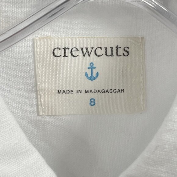 CrewCuts White Button Down Collared Shirt Sz Boys 8 NWT - Picture 4 of 6